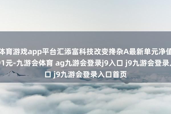 体育游戏app平台汇添富科技改变搀杂A最新单元净值为2.0791元-九游会体育 ag九游会登录j9入口 j9九游会登录入口首页