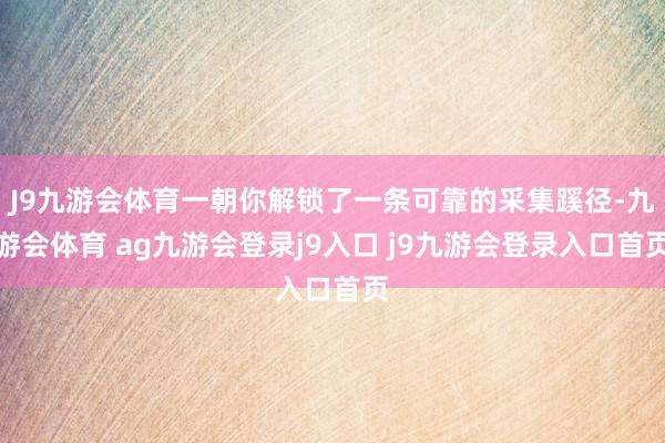 J9九游会体育一朝你解锁了一条可靠的采集蹊径-九游会体育 ag九游会登录j9入口 j9九游会登录入口首页